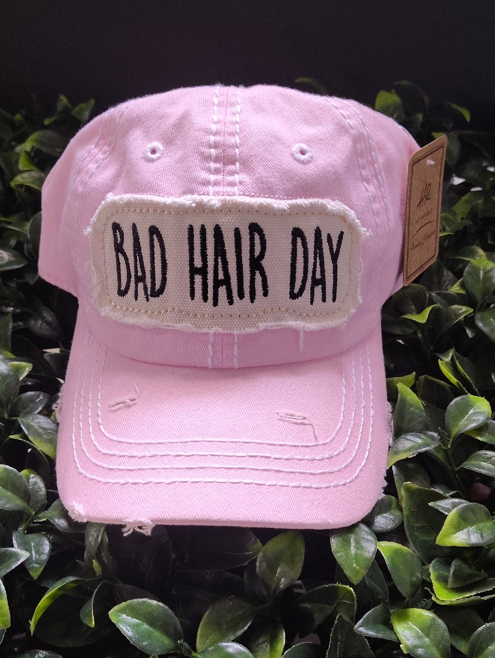 Pink "Bad Hair Day" Baseball Cap - Women's Hat